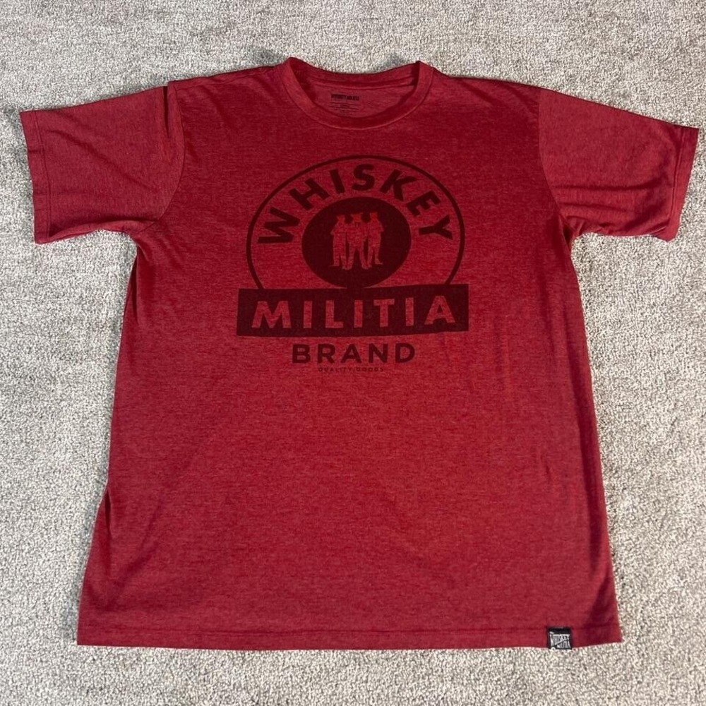 Whiskey Militia Skater T-Shirt Men's Large Graphic Streetwear Tee